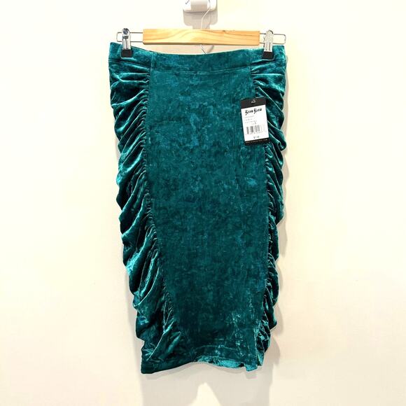 BISOU BISOU The Winona Skirt Storm Green Women's Size Small-New with Tags - Picture 4 of 7